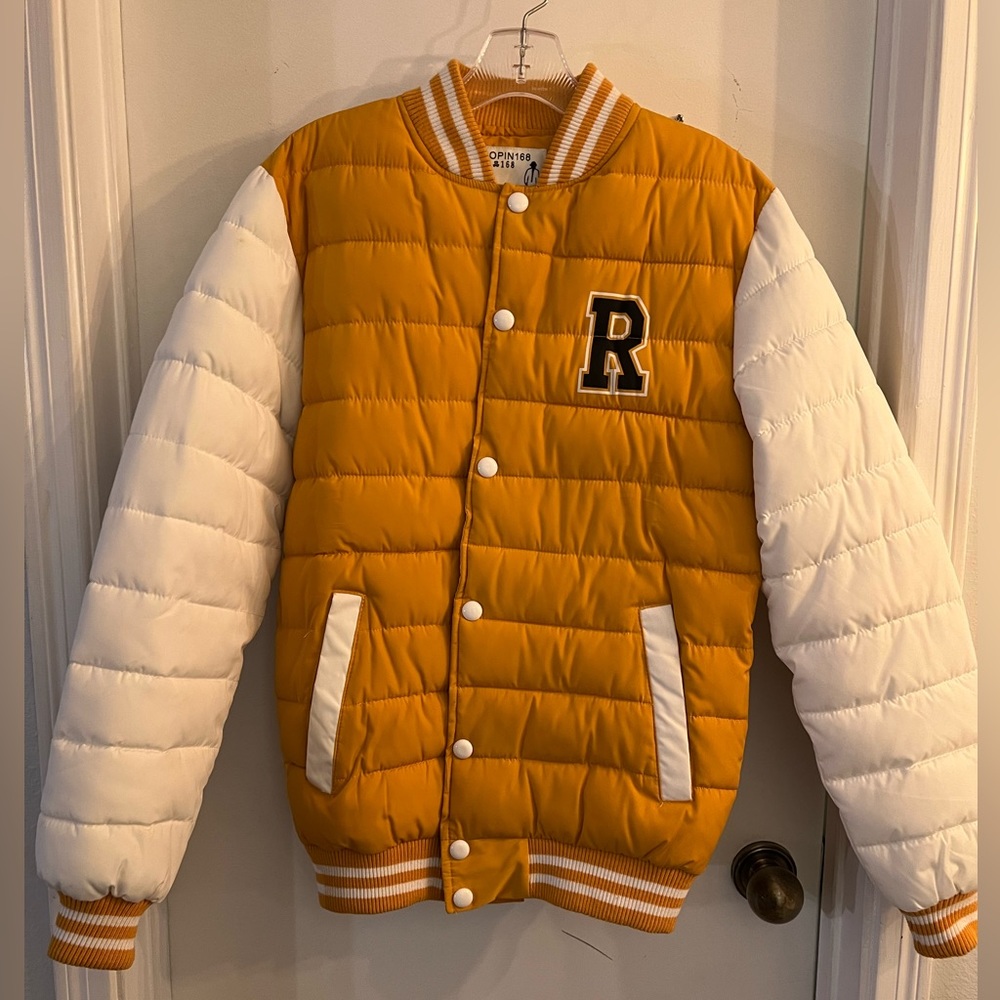 Puffer Jacket Yellow & White